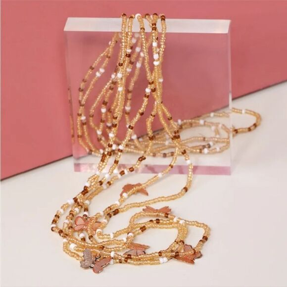 New butterfly beach set multiple uses as anklet, as braclet or necklace - Picture 6 of 10